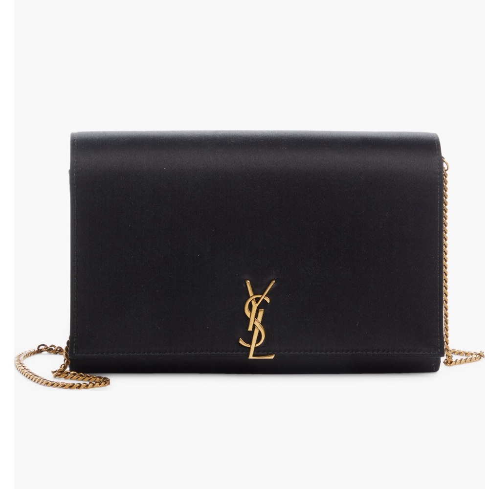 🖤SOLD🖤 Saint Laurent Smooth Calfskin Monogram Gold Chain Wallet NWT in box